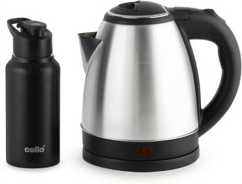 cello Quick Boil Lifestyle Kettle 1.5 L + Sippa 500 ML Stainless Steel Water Bottle Electric Kettle(1.5 L, Silver)