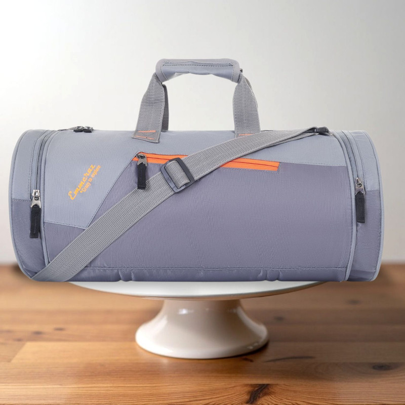 EMMCRAZ Gym Bags for Men & Women | Stunning Gym Bag | Water Resistant | Sports & Gym Bag(Grey, Kit Bag)