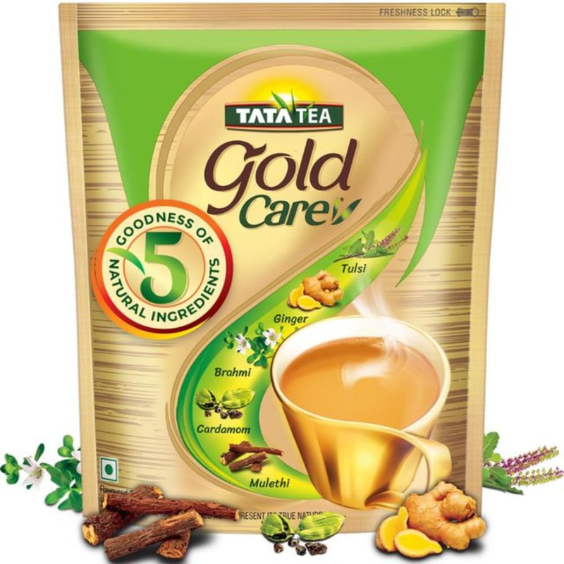 Tata Tea Gold Care Goodness of 5 Ingredients, Tea Pouch(1 kg)