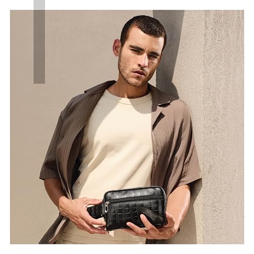 Lifelong Toiletry Bag for Men & Women | Vegan Leather Travel Pouch | Shaving Kit, Grooming & Makeup Organizer | Toiletry Bag for Travel, Gym, Daily Use, Cosmetics, Toiletries & Essentials (Black) - Image 4