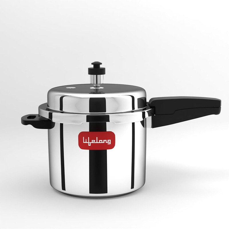 Lifelong 5 L Induction Bottom Pressure Cooker (Stainless Steel) 5 L Outer Lid Induction Bottom Pressure Cooker(Stainless Steel)