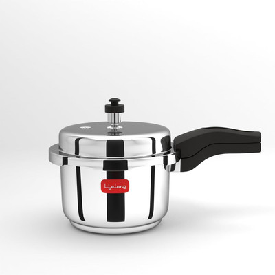 Lifelong 3 L Induction Bottom Pressure Cooker (Stainless Steel) 3 L Outer Lid Induction Bottom Pressure Cooker(Stainless Steel) - Image 2