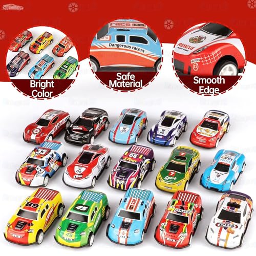 Kidology 48-Piece Pull Back Car Set, Racing & Toy Vehicles for Kids 3+, Bulk Mini Cars, Learning & Educational Stuffers Mini Cars Toy Trucks, Birthday Gift for Boys & Girls. - Image 5