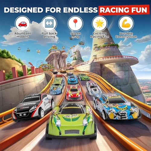 Kidology 48-Piece Pull Back Car Set, Racing & Toy Vehicles for Kids 3+, Bulk Mini Cars, Learning & Educational Stuffers Mini Cars Toy Trucks, Birthday Gift for Boys & Girls. - Image 6