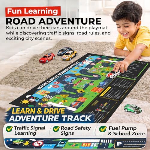 Kidology 48-Piece Pull Back Car Set, Racing & Toy Vehicles for Kids 3+, Bulk Mini Cars, Learning & Educational Stuffers Mini Cars Toy Trucks, Birthday Gift for Boys & Girls. - Image 7