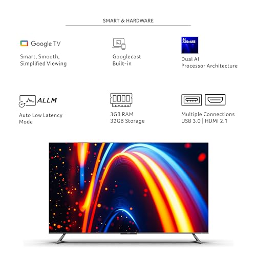 acer 164 cm (65 inches) M Series 4K Ultra HD Smart QLED Mini LED Google TV AR65UDMGR2885AT (Black) - Image 6