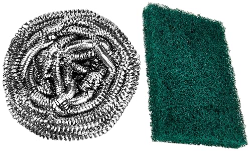Presto! Stainless Steel Scrubber (15g) and Scrub pad Combo Pack of 1 - Image 5