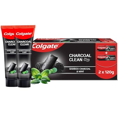 Colgate Charcoal Clean Deep Clean Oral Care Toothpaste, Bamboo Charcoal and Mint (Black Gel) 240g Saver Pack