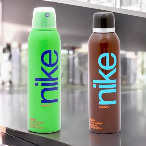 Nike Eau De Toilette Deodorant for Men - Combo pack of 2, Deos for Boys and Men, Sporty and Regular use deos (200ml*2) (Brown + Green) - Image 2