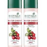 Biotique Bio Wintercherry Lightening And Rejuvenating Body Nourisher Lotion, 190Ml (Pack Of 2)