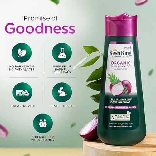 Kesh King Scalp and Hair Medicine Organic Onion Shampoo with Curry Leaves 1L - Image 5