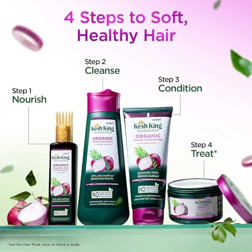 Kesh King Scalp and Hair Medicine Organic Onion Shampoo with Curry Leaves 1L - Image 6