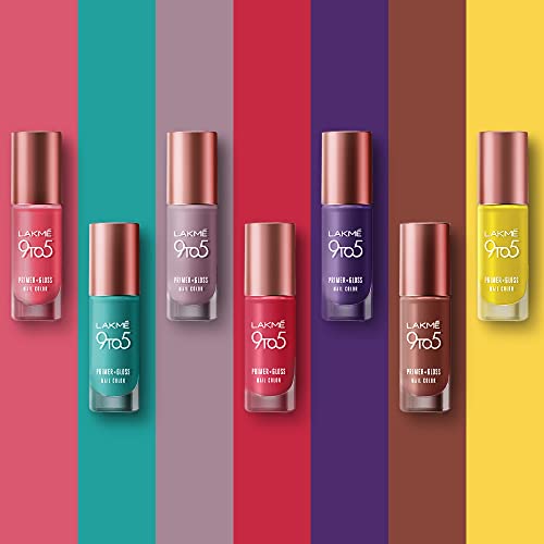 LAKMÉ 9 To 5 Primer + Glossy Finish Nail Colour|| Redcarnival|| 6Ml - Image 6