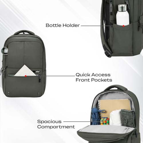 Safari Smart Plus Formal Business Laptop Backpack Bag for Man & Women, Ideal for Office Use for men/School/College Boys and Girls, 2 Compartment, Antitheft pocket, Trolley Sleeve & Organizer - Image 2