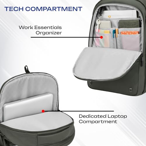 Safari Smart Plus Formal Business Laptop Backpack Bag for Man & Women, Ideal for Office Use for men/School/College Boys and Girls, 2 Compartment, Antitheft pocket, Trolley Sleeve & Organizer - Image 3