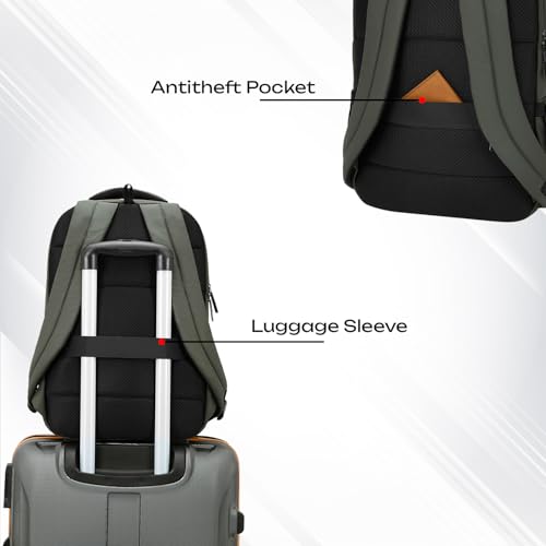 Safari Smart Plus Formal Business Laptop Backpack Bag for Man & Women, Ideal for Office Use for men/School/College Boys and Girls, 2 Compartment, Antitheft pocket, Trolley Sleeve & Organizer - Image 6