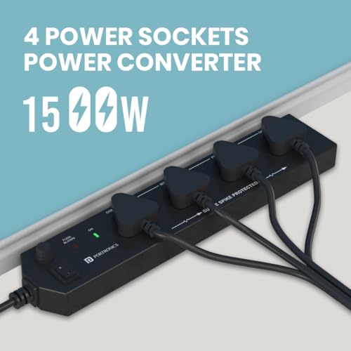 Portronics Power Plate 10 Extension Board with 4 Universal Sockets, 2 Meter Long Cord, 1500 Watts, 6 Amp Multi Plug for Office & Home Appliances (Black) - Image 3