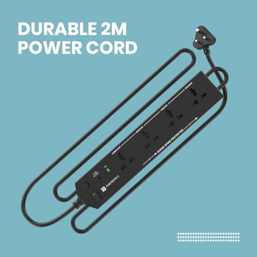 Portronics Power Plate 10 Extension Board with 4 Universal Sockets, 2 Meter Long Cord, 1500 Watts, 6 Amp Multi Plug for Office & Home Appliances (Black) - Image 7
