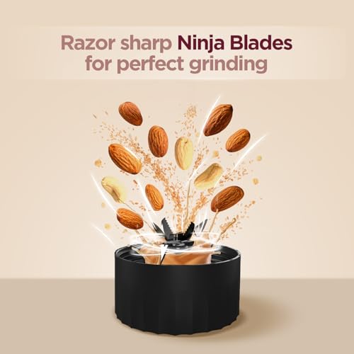 Preethi MiniBlend - Compact Blender & Juicer for Lump Free Purees & Smoothies | 25,000 RPM | Two Razor sharp Ninja blades, Two Leak-proof Jars with Sipper & Storage Lids | Free Lifelong Service - Image 5