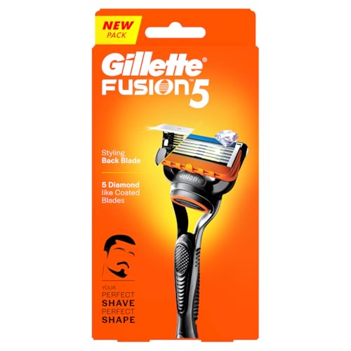 Gillette Fusion 5, Shaving Razor For Men | With Beard Shaping Back Blade | 5 Blades For Your Perfect Shave | Styling Back Blade For Your Perfect Beard Shape