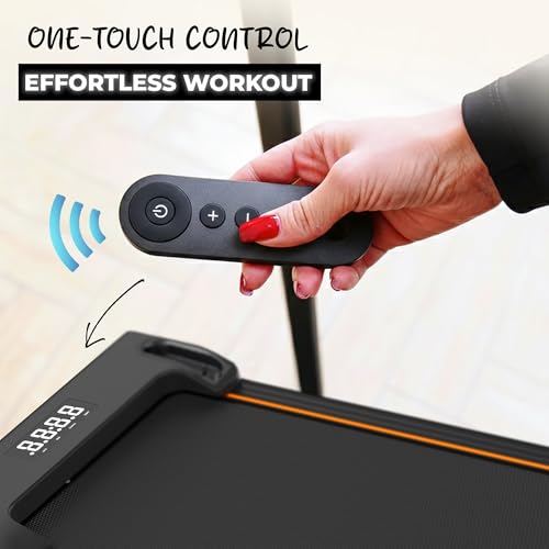 Durafit91 Compact 2.5HP Peak BLDC Motor Treadmill with Mobile Stand & Remote Control | 120 kg User Capacity | 6 km/h Max Speed | LED Display with Foldable Under-Desk Design | Home Use - Image 5