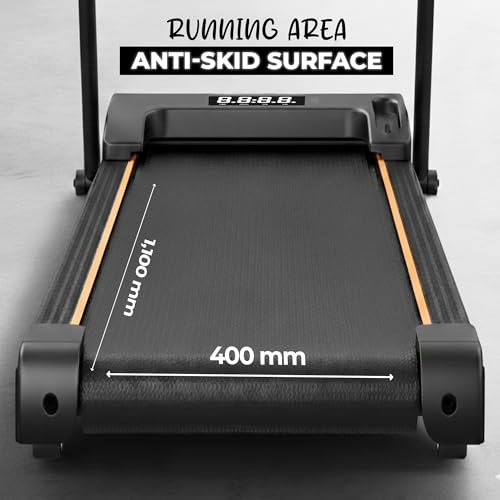 Durafit91 Compact 2.5HP Peak BLDC Motor Treadmill with Mobile Stand & Remote Control | 120 kg User Capacity | 6 km/h Max Speed | LED Display with Foldable Under-Desk Design | Home Use - Image 6