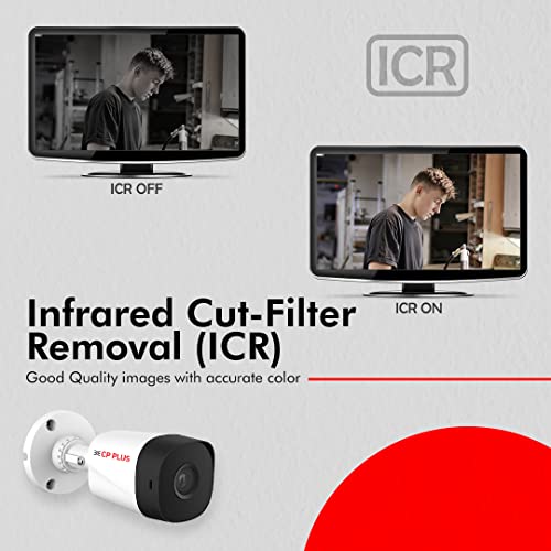 CP PLUS 2.4MP IR Bullet Outdoor Security Camera | 3.6mm Fixed Lens | Max 25/30fps at 2.4MP | DWDR, Day/Night (ICR) | IR Range of 20 Mtrs., Smart IR | Support Built-in Mic - CP-URC-TC24PL2C-V3 - Image 7