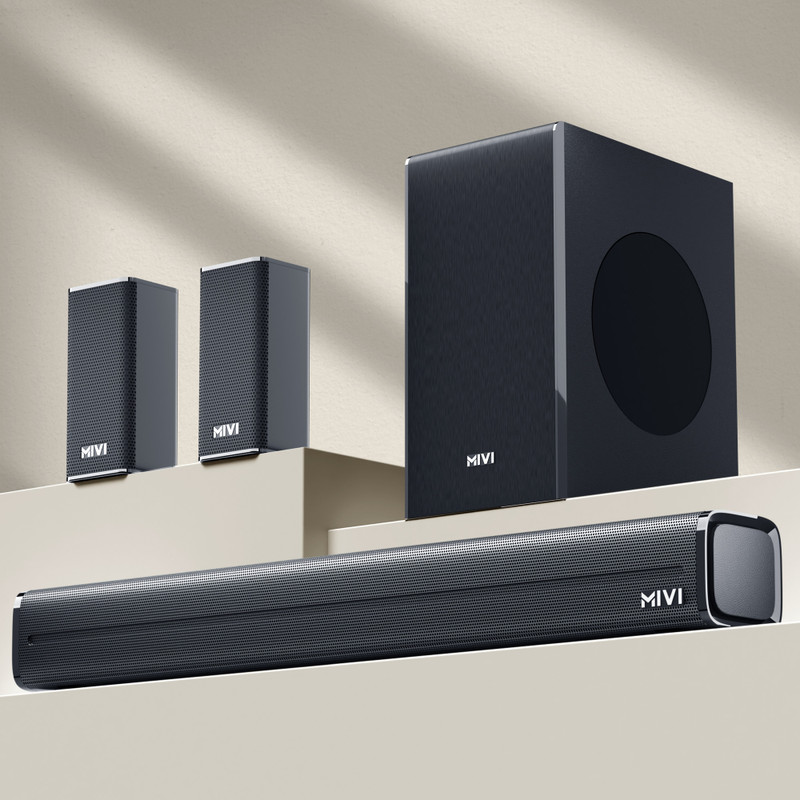 Mivi Fort H350 Soundbar, 350 Watts, 5.1 Channel, Multi-Input and EQ Modes, BT v5.1 350 W Bluetooth Soundbar(Black, 5.1 Channel)