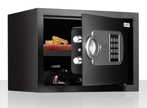 Plantex 23 Litre Safe Locker for Home/Electronic Safety Locker with Master & User PIN Code Access with Emergency Key/Hotel Safe Box/2 Years Warranty By Plantex - Black