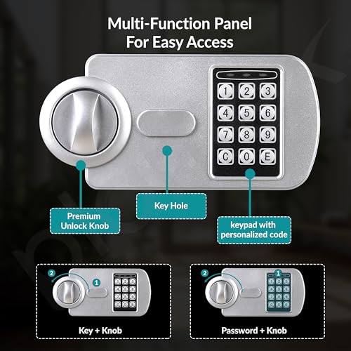 Plantex 23 Litre Safe Locker for Home/Electronic Safety Locker with Master & User PIN Code Access with Emergency Key/Hotel Safe Box/2 Years Warranty By Plantex - Black - Image 5