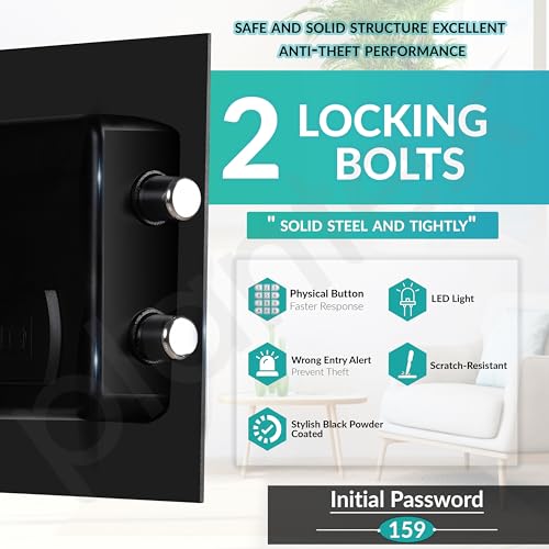 Plantex 23 Litre Safe Locker for Home/Electronic Safety Locker with Master & User PIN Code Access with Emergency Key/Hotel Safe Box/2 Years Warranty By Plantex - Black - Image 7