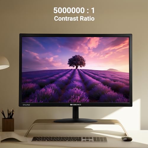 ZEBRONICS V22HD+LED, 22 Inch (55.8cm) LED Monitor, Dual HDMI & VGA Input, HD+1680 x 1050, 220nits Brightness, 5000000:1 Dynamic Contrast Ratio, 16.7M Colors,16:10 Aspect Ratio, Wall Mountable - Image 4