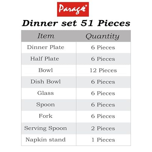 Parage 51 Pieces Heavy Gauge