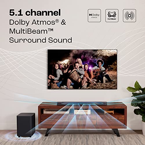 JBL Bar 500 Pro Dolby Atmos® Soundbar with Wireless Subwoofer, 5.1 Channel, 3D Surround, Multibeam™, HDMI eARC with 4K Dolby Vision Pass-Through, One App, Bluetooth, Wi-Fi & Optical Input (590W) - Image 3