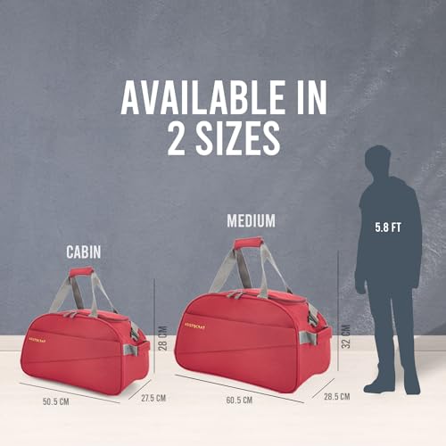 Aristocrat Polyester 50 Cms Small Duffle Bag (Red) - Image 7