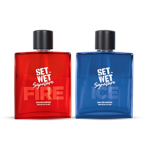 Set Wet Perfume for Men ICE & FIRE 100ml X 2 Packs | Long Lasting Perfume for Men|Gift for Men