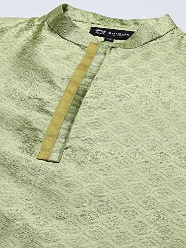 Men's Navy Blue Cotton Festive Wear Regular Fit Woven Design Kurta | Indian Wedding Wear Kurta | Festive Ethnic Kurta - Image 5