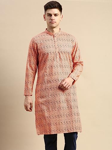 Men's Black Art Silk Regular