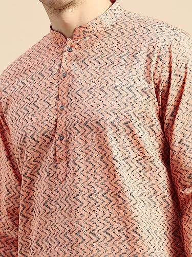 Men's Black Art Silk Regular
