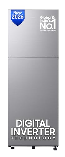 Samsung 236 L, 2 Star, Digital Inverter, Frost Free Double Door Refrigerator (RT40H28W2QHL, Gray Silver, 2026 Model)