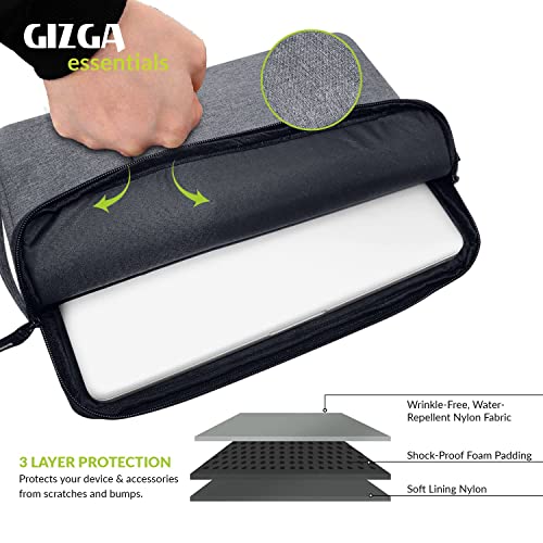 Gizga Essentials Laptop Bag Sleeve Case Cover Pouch for 13.3 Inch Laptop MacBook, Free Accessories Pouch, Water Repellent, Ultra-Light, Easy Carry, Office Bag for Men & Women, Prevents Scratches-Grey - Image 5
