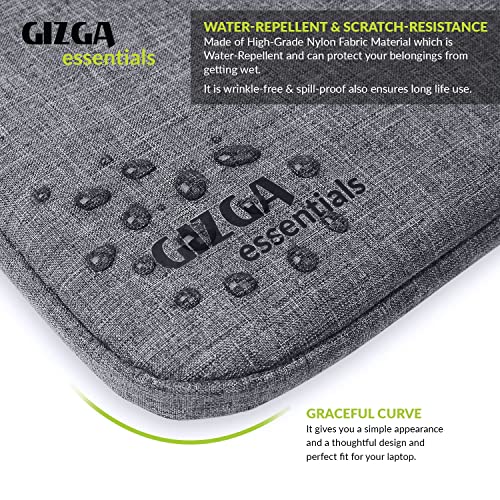 Gizga Essentials Laptop Bag Sleeve Case Cover Pouch for 13.3 Inch Laptop MacBook, Free Accessories Pouch, Water Repellent, Ultra-Light, Easy Carry, Office Bag for Men & Women, Prevents Scratches-Grey - Image 6