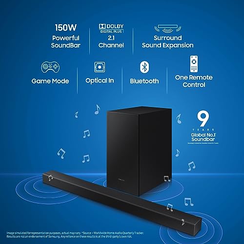Samsung 150 W Dolby Digital Bluetooth Soundbar (HW-T42E/XL, Black, 2.1 Channel) - Image 3