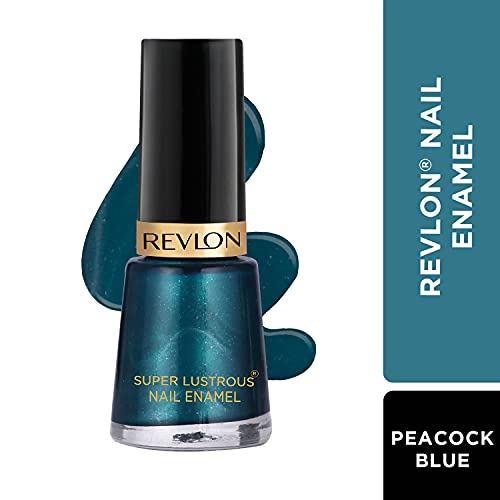 REVLON Glossy Finish Nail Enamel, Peacock Blue, 8ml - Image 3