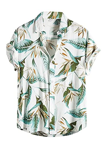 LookMark Men's Cotton Blend Stitched Half Sleeve (Printed Regular Fit Shirt Elias)