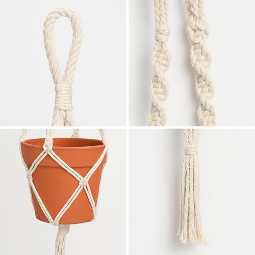 ecofynd Macrame Plant Hanger, Cotton