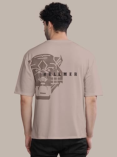 BULLMER Black Trendy Front and Back Printed oversized Round Neck T-shirt for men - Image 6