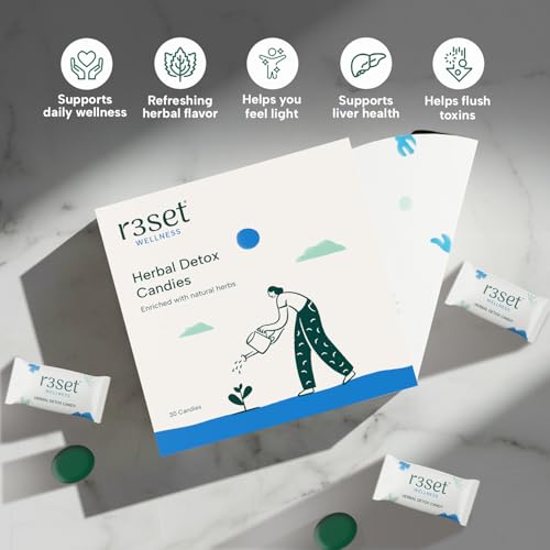 R3SET Detox Candy | 100% Natural Ingredients, Zero Calories - Supports Liver Health, Aids Detoxification & Free Radical Elimination | Stress Reliever - 30 Herbal Candies for Cleansing and Wellness - Image 3