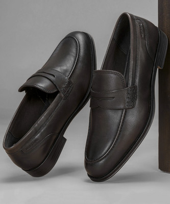 RED TAPE Formal Loafers for Men | Real Leather Shoes With Low-cut Pattern Loafers For Men(Brown , 10) - Image 2