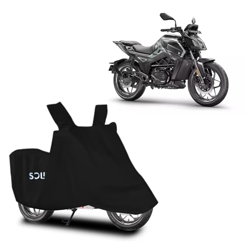 Amazon Brand - Solimo Bike Cover with Carry Bag Compatible with Matter | Water Resistant | Dustproof | UV Protection (Black)